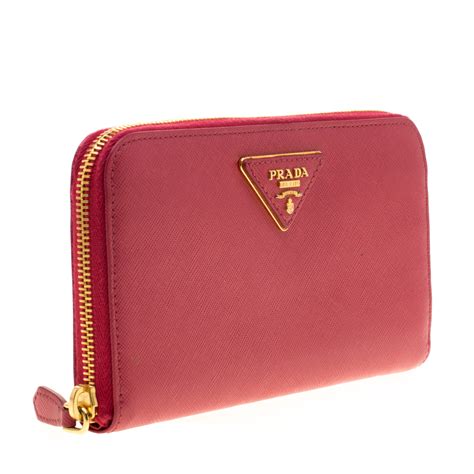 prada hot pink wallet|Prada long wallet pink.